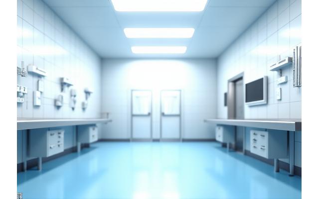 병원 신축 클린룸 내부의 깨끗한 모습