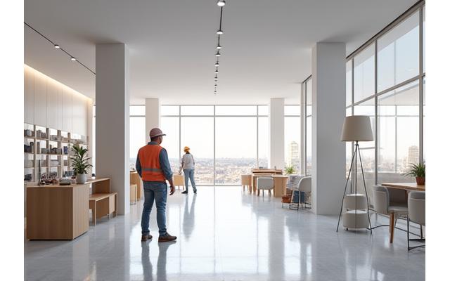 인테리어 공사가 끝난 깨끗한 공간