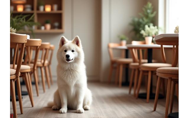 깔끔하게 관리된 반려동물 카페