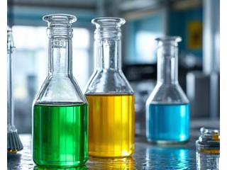 친환경 세제와 자동 배합 시스템을 보여주는 깨끗한 실험실 이미지